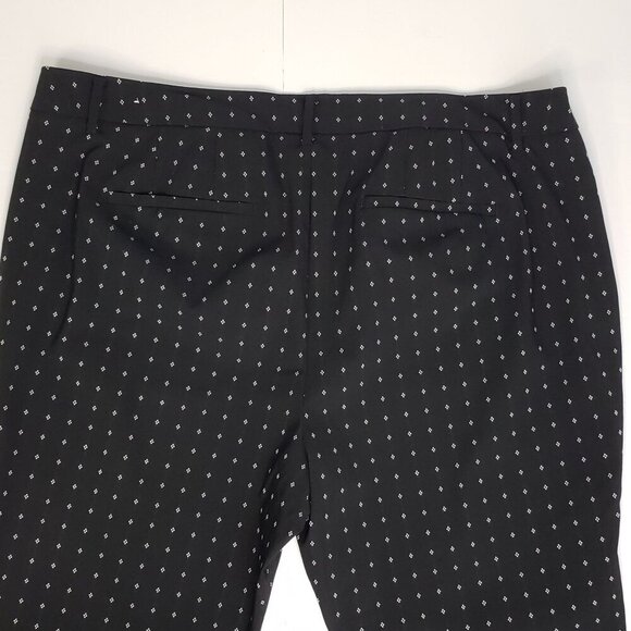 Lane Bryant Ankle Dress Career Pant Polka Dot Stretch Pockets B&W Plus Sz 26P - Picture 3 of 12